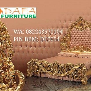 Bed Antique Ukiran Mewah Model Royal