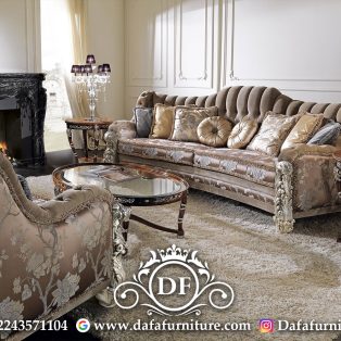 Sofa Mewah Jepara Terbaru Ukiran Klasik Furniture Jakarta DFJ-107