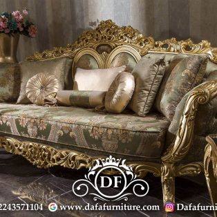 Sofa 3 Dudukan Ukiran Jepara Klasik Luxury Harga Terjangkau DFJ-119