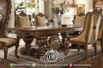 Set Meja Makan Mewah Klasik Luxury Carving Jepara DFJ-182